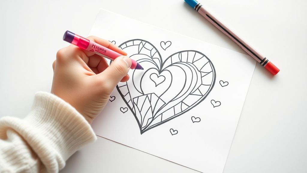 coeurs à colorier