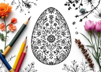 coloriage oeuf de Pâques