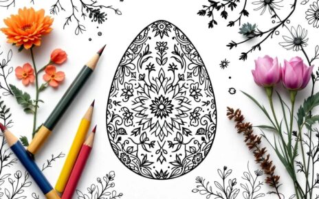 coloriage oeuf de Pâques