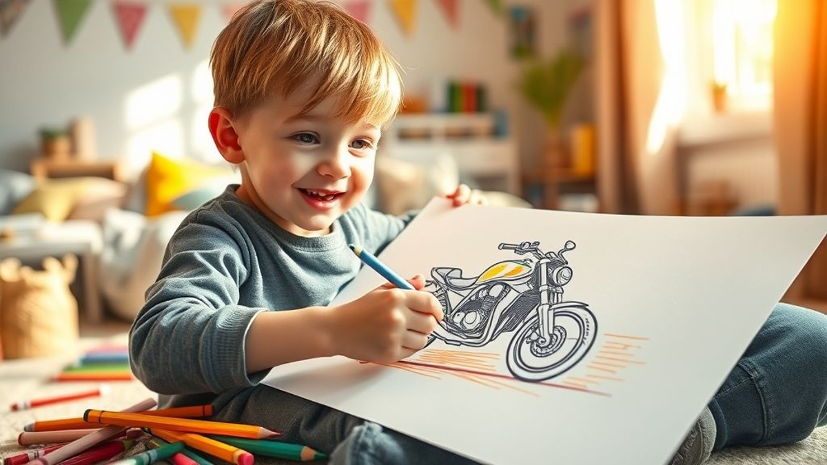 dessin moto