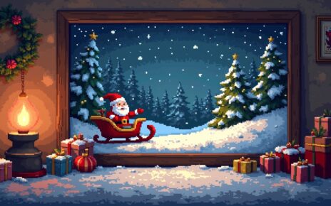 pixel art de Noël