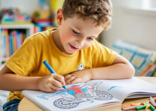 Coloriage Spiderman moto