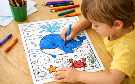 coloriage baleine
