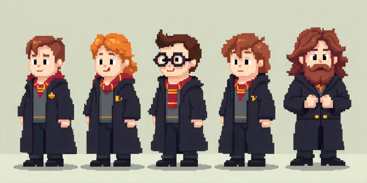 pixel art harry potter