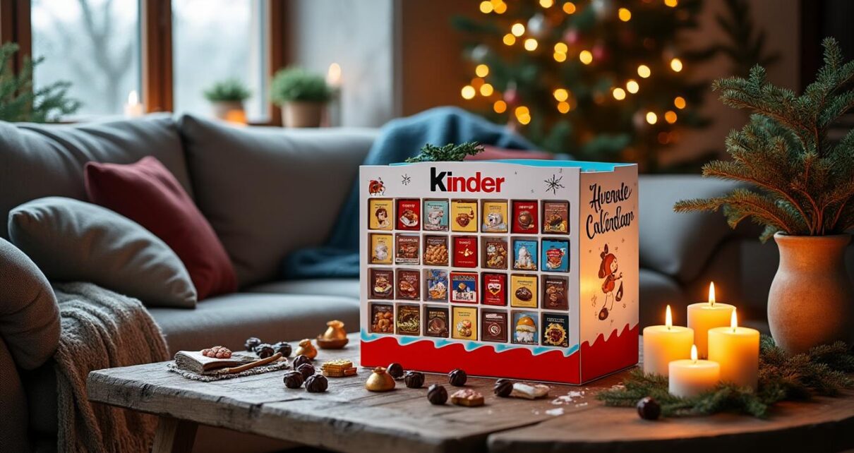 découvrez le calendrier de l’avent kinder, une tendre tradition à partager en famille. chaque jour, savourez une délicieuse surprise chocolatée et revivez la magie des fêtes. parfait pour créer des souvenirs chaleureux et sucrés ensemble !