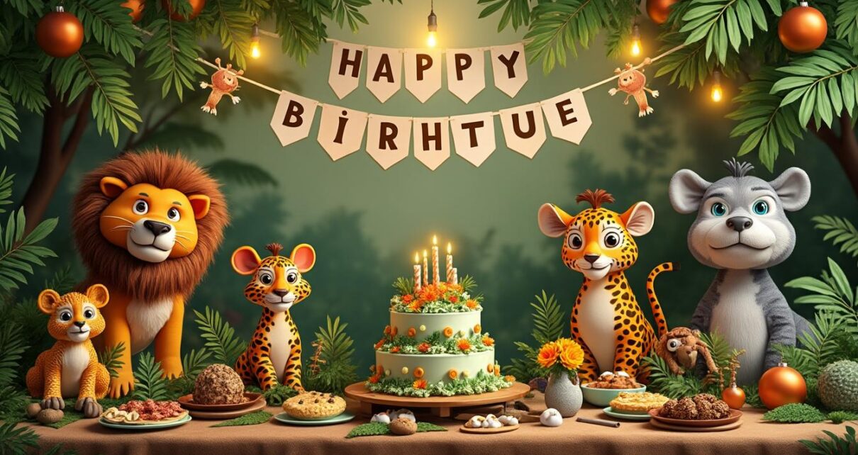 découvrez une décoration incroyable pour un anniversaire d'enfant sur le thème aventure dans la jungle, avec des idées originales pour une fête inoubliable remplie de fun et d'exploration.