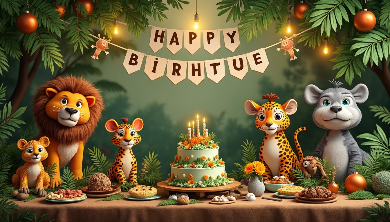 découvrez une décoration incroyable pour un anniversaire d'enfant sur le thème aventure dans la jungle, avec des idées originales pour une fête inoubliable remplie de fun et d'exploration.
