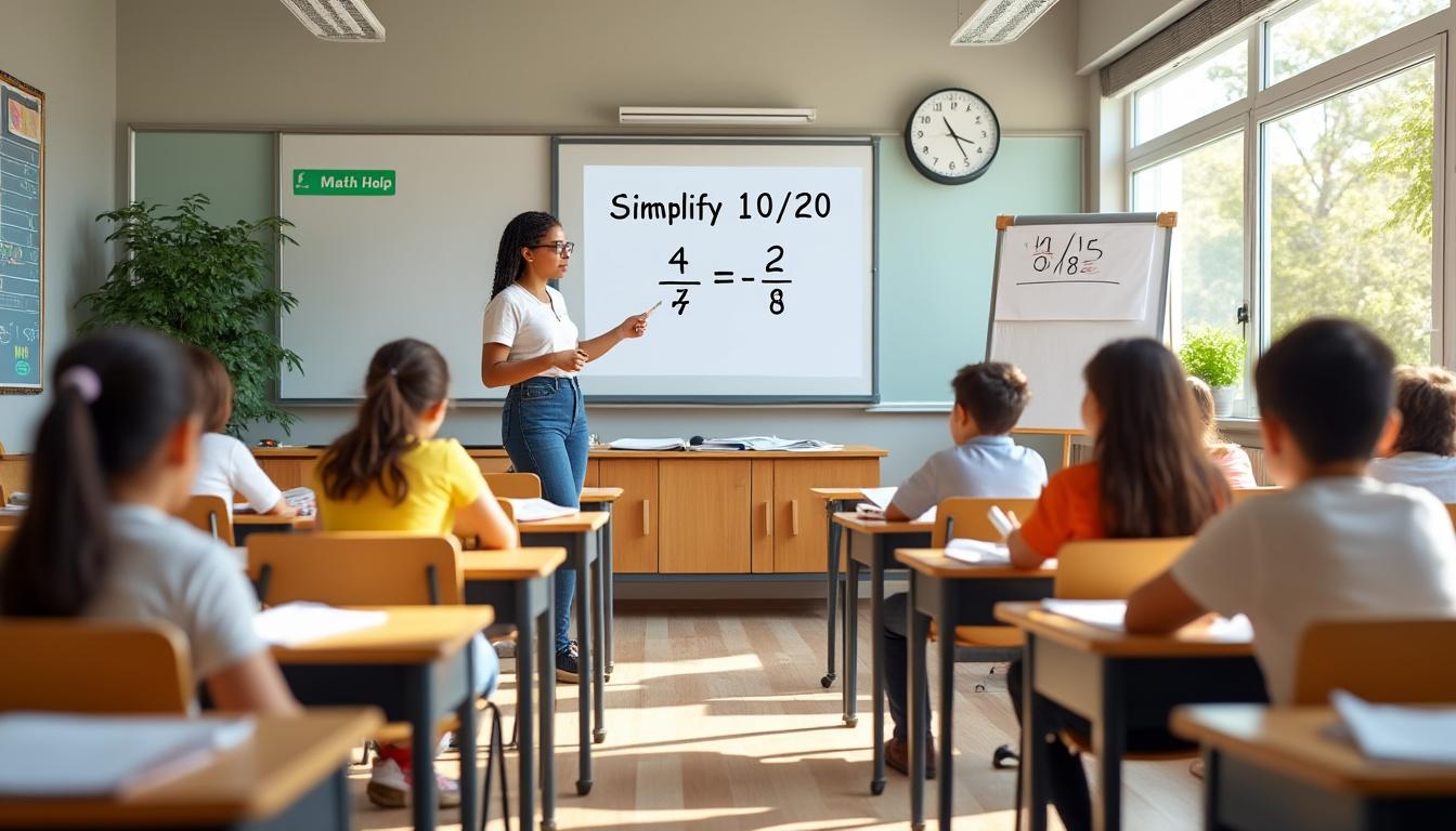 découvrez notre guide complet d'exercices de simplification de fractions pour les élèves de 5e, avec corrections détaillées pour progresser facilement en mathématiques.