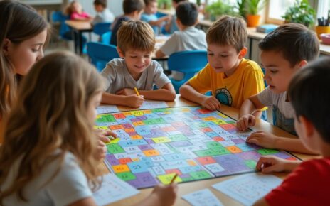 téléchargez et imprimez ce jeu de table de multiplication, un outil ludique et pédagogique essentiel pour aider parents et enseignants à faciliter l'apprentissage des multiplications.