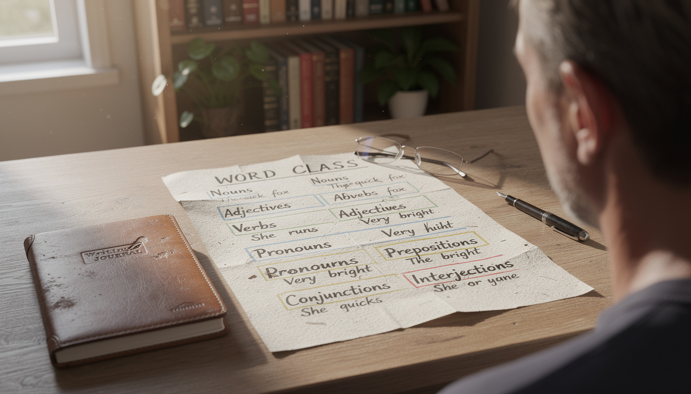 découvrez comment maîtriser les classes de mots grâce à un tableau complet pour enrichir vos écrits et améliorer votre expression en français.