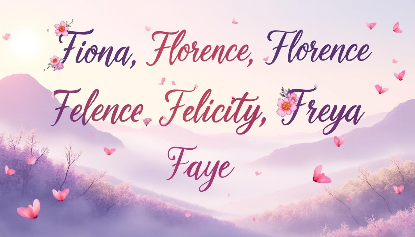 découvrez une sélection charmante de prénoms de fille commençant par la lettre f, pour trouver le prénom parfait qui fera toute la différence.