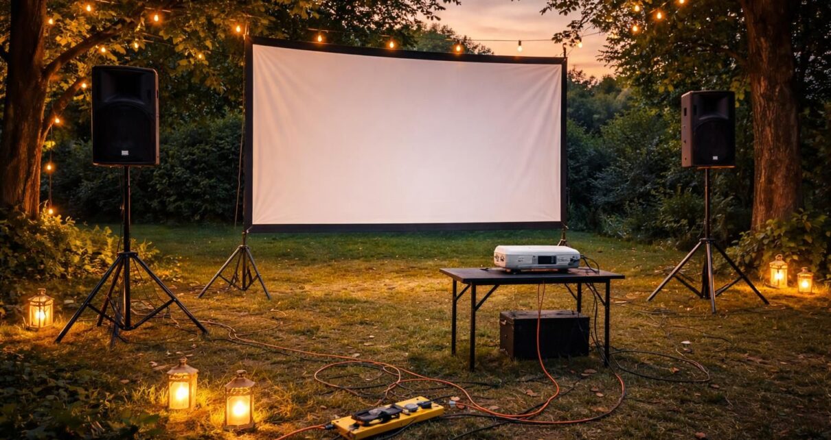 découvrez les accessoires indispensables pour votre cinéma en plein air : enceintes, rallonges et autres équipements pour une expérience optimale sous les étoiles.