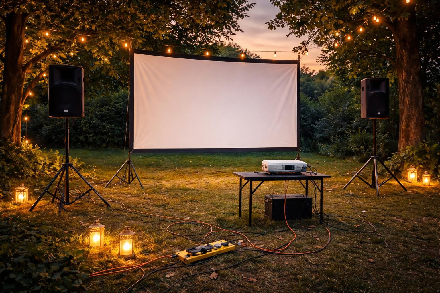 découvrez les accessoires indispensables pour votre cinéma en plein air : enceintes, rallonges et autres équipements pour une expérience optimale sous les étoiles.