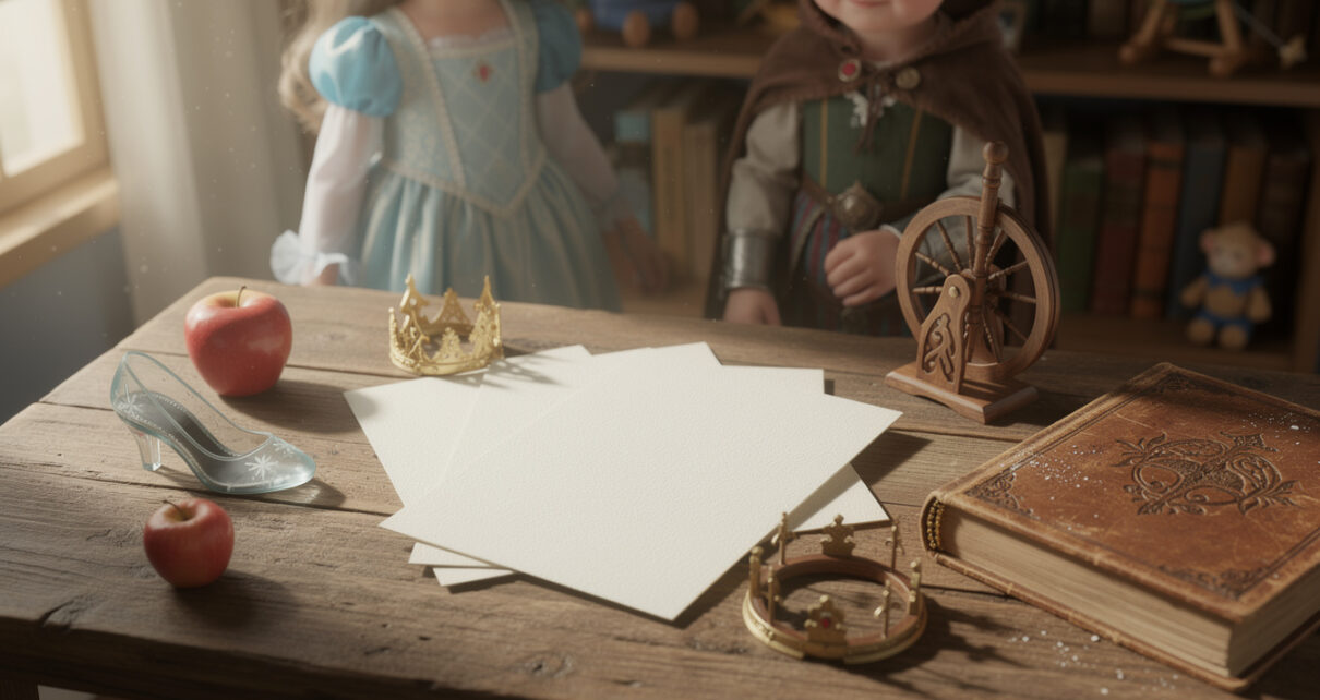 découvrez nos idées d'invitations pour un anniversaire d'enfant, avec des designs inspirés des contes classiques pour une fête magique et mémorable.