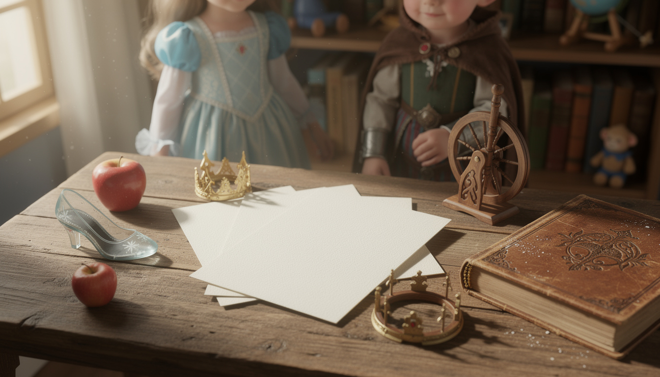 découvrez nos idées d'invitations pour un anniversaire d'enfant, avec des designs inspirés des contes classiques pour une fête magique et mémorable.