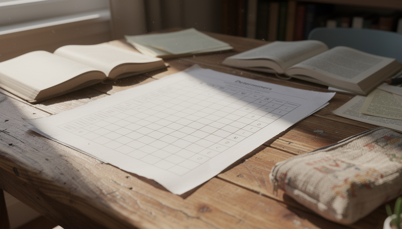découvrez une approche innovante pour maîtriser la langue française grâce à un tableau complet listant tous les déterminants. simplifiez votre apprentissage dès aujourd'hui !