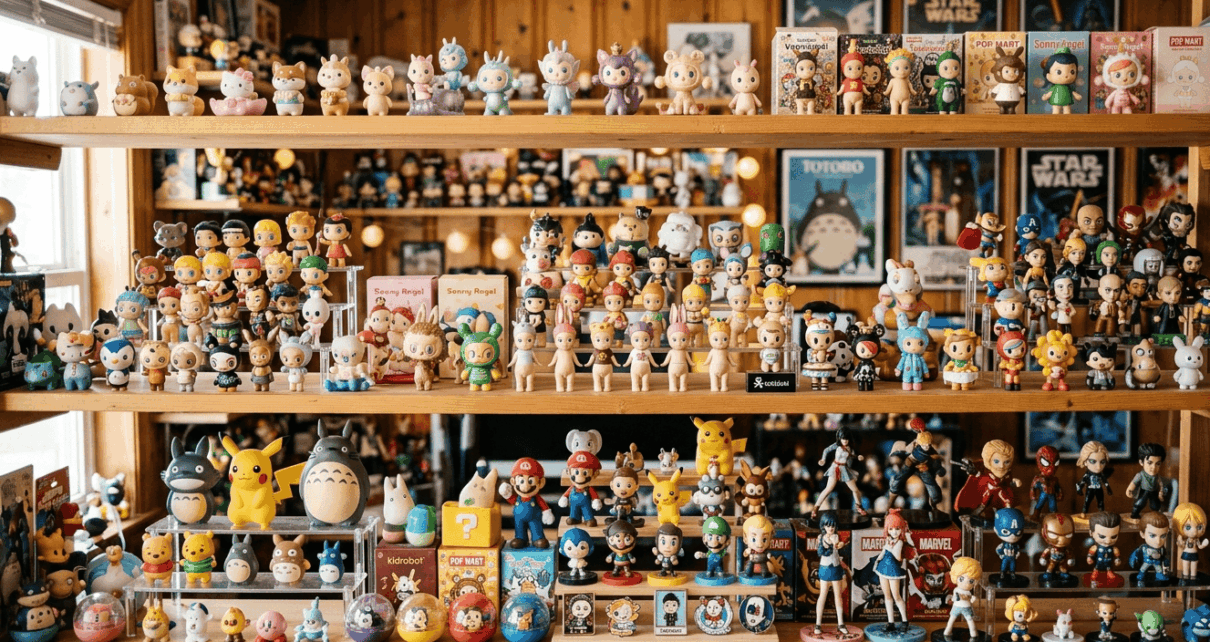 collection de petits jouets à collectionner