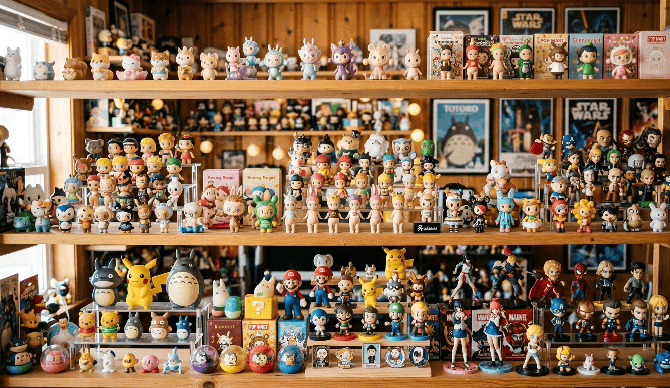 collection de petits jouets à collectionner