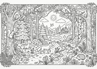coloriage forêt