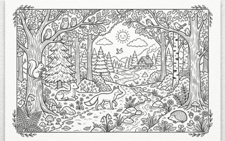 coloriage forêt