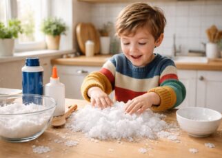 découvrez notre recette simple et amusante de fausse neige artificielle, parfaite pour émerveiller vos enfants et recréer la magie de l'hiver à la maison.