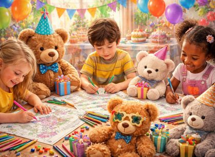 découvrez des idées originales de coloriage de nounours pour rendre les fêtes d'anniversaire encore plus joyeuses et créatives. activités ludiques et amusantes pour petits et grands !